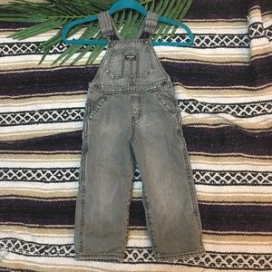 OshKosh B'gosh Fleece lined denim overalls 3T
